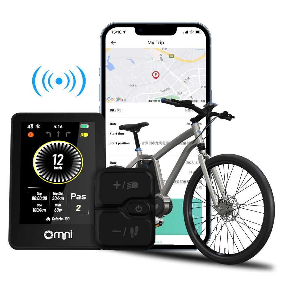 M135YB 4G Ebike Dashboard for Ebikes Scooters