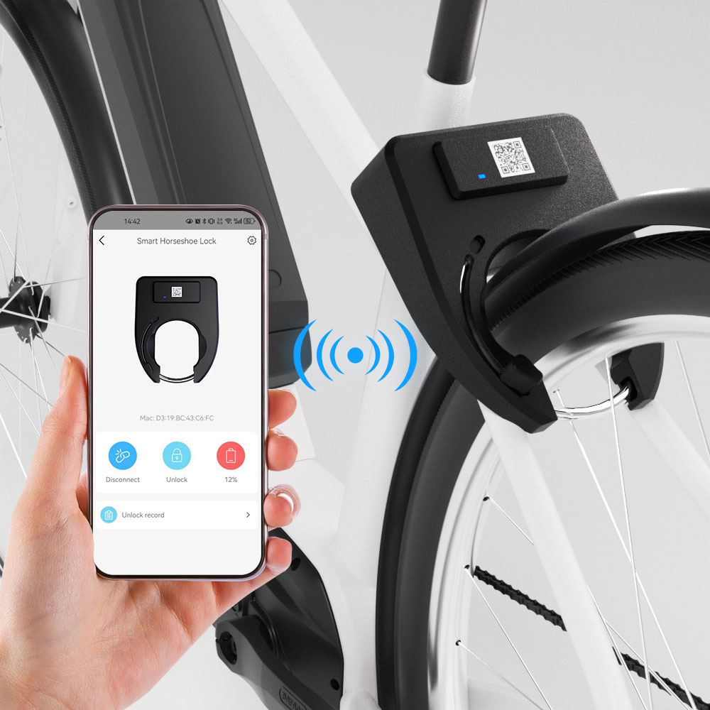 Electric Bike Lock Works with E-bike Rental APP for E-bike Rental Service