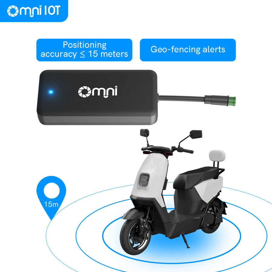 IoT Device with GPS Tracking for Personal E-moped and E-mopeds Fleet