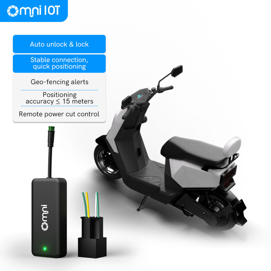 IoT Device with GPS Tracking for Personal E-moped and E-mopeds Fleet