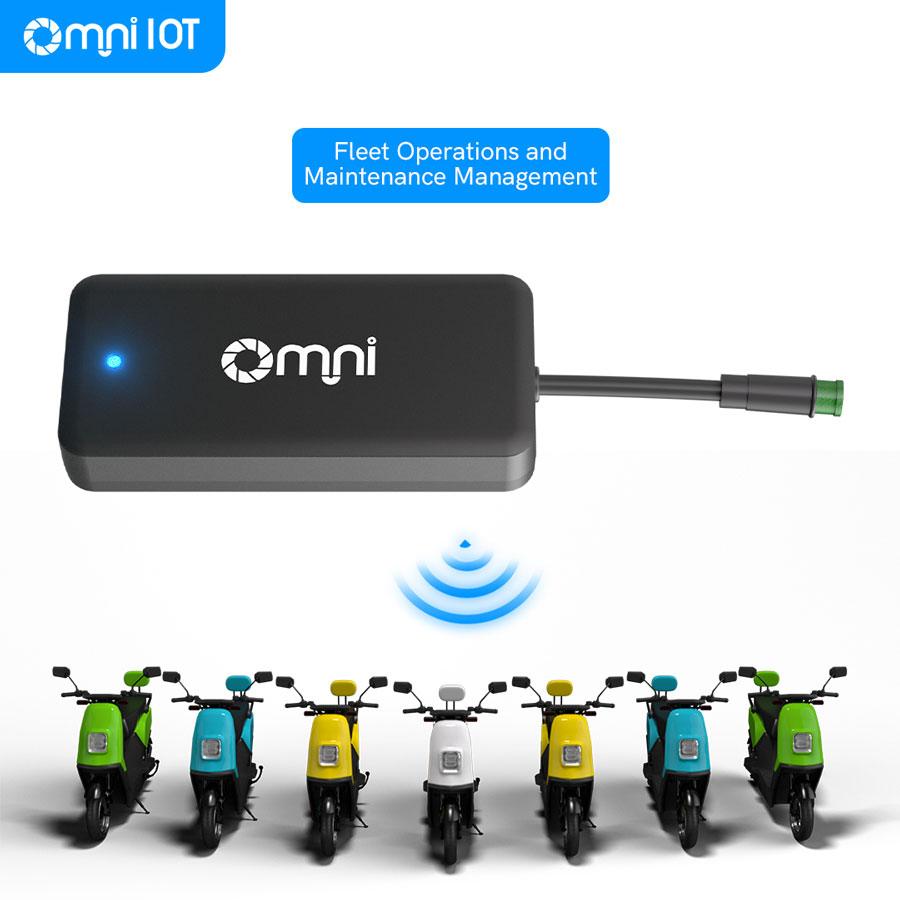 IoT Device with GPS Tracking for Personal E-moped and E-mopeds Fleet