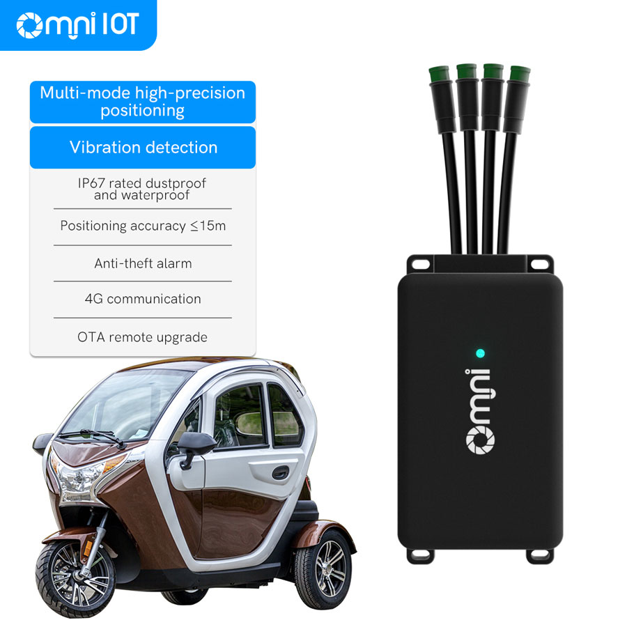 OMNI IoT Device with Real Time Tracker for Three-wheel Electric Vehicles