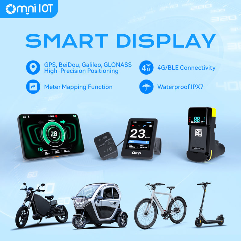 4G Smart Display for Ebikes Escooters E-mopeds