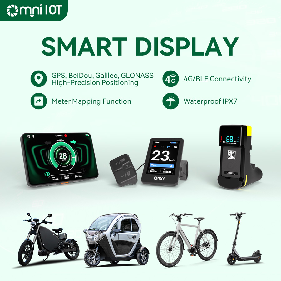 4G Smart Display for Ebikes Escooters E-mopeds