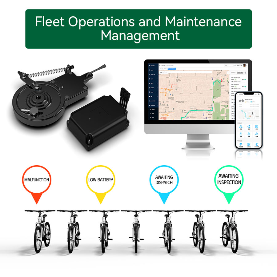 M172 IoT Device+Wheel Lock Solution for E-bikes Fleet