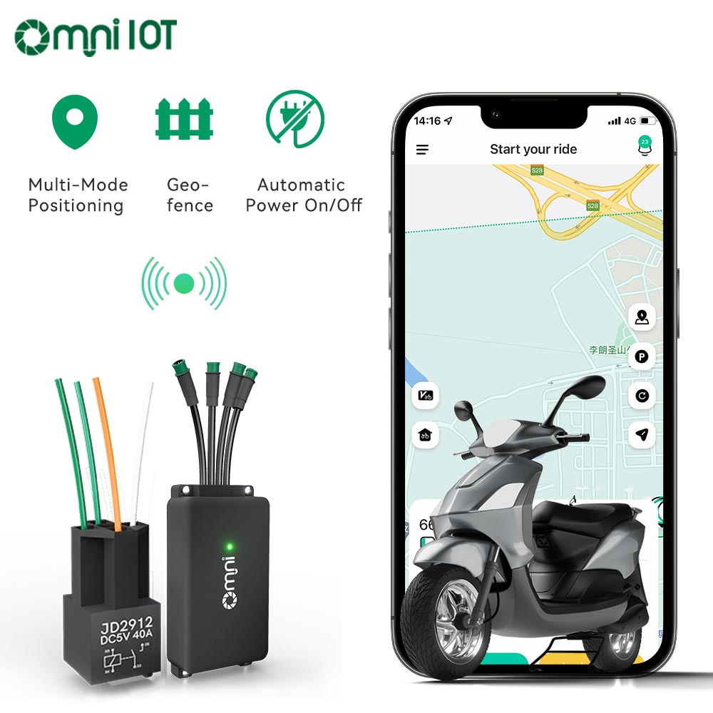 IoT Device with Relay: Auto Unlock & Lock, Real-time Tracking for E-Mopeds